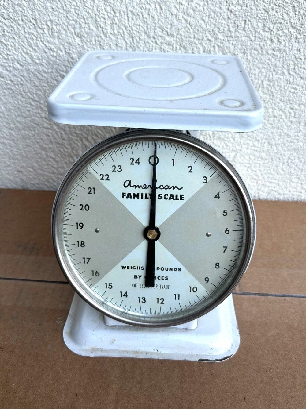 Vintage American Family Scale 25Lbs Max, White